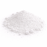White powder on a white background